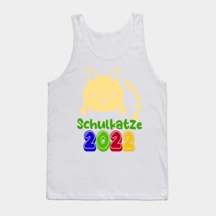 Schulbeginn Katze Schulkatze 2022 T shirt Tank Top